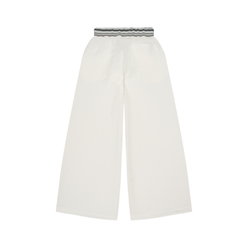 HarderThanHard Cross Piece Striped Waist Wide Leg Pants